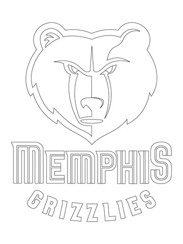 Memphis Grizzlies Logo  Coloring Page